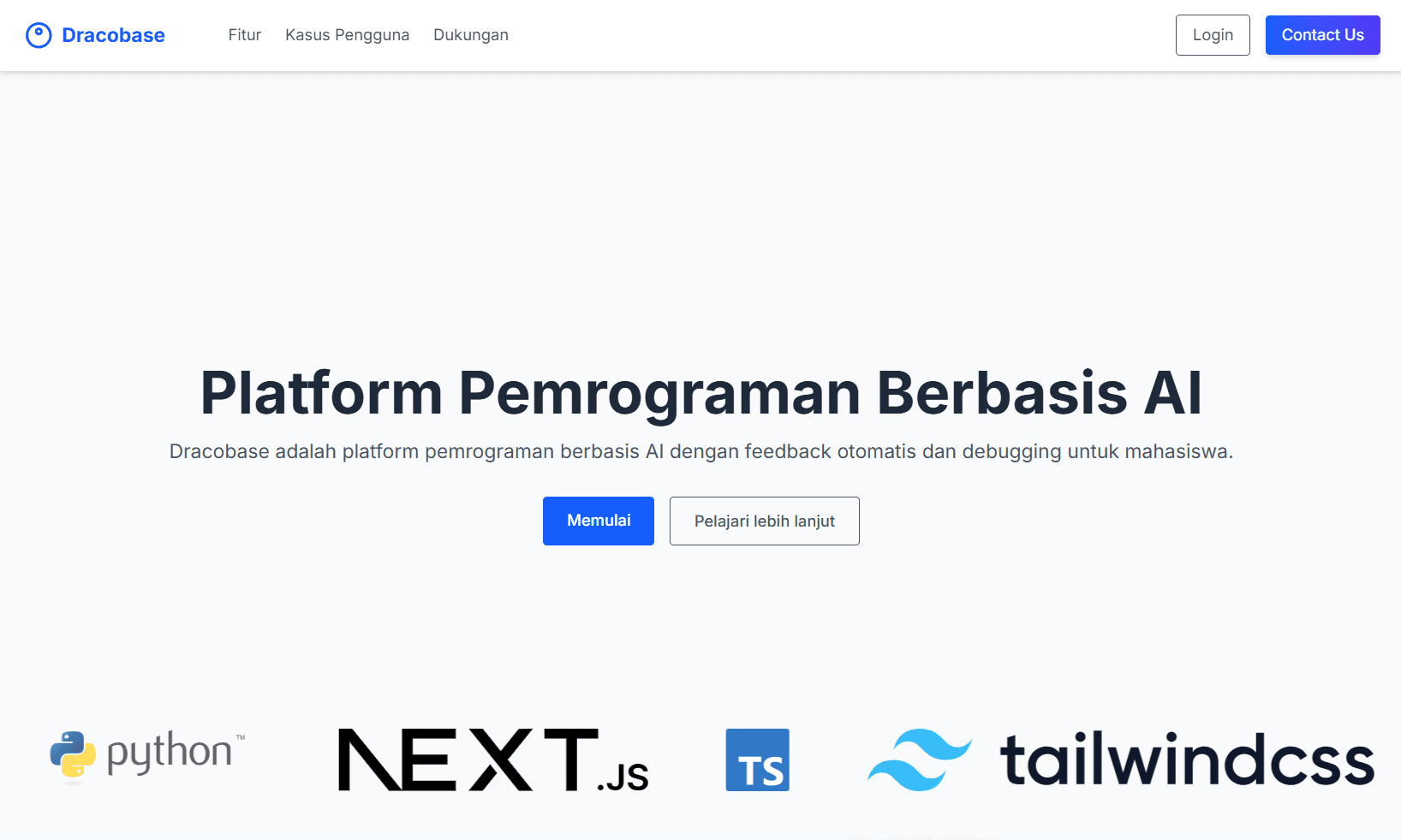 DracoBase: Platform Pembelajaran Coding Interaktif Berbasis AI