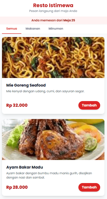 Resto Istimewa: Sistem Manajemen Restoran & Food Ordering